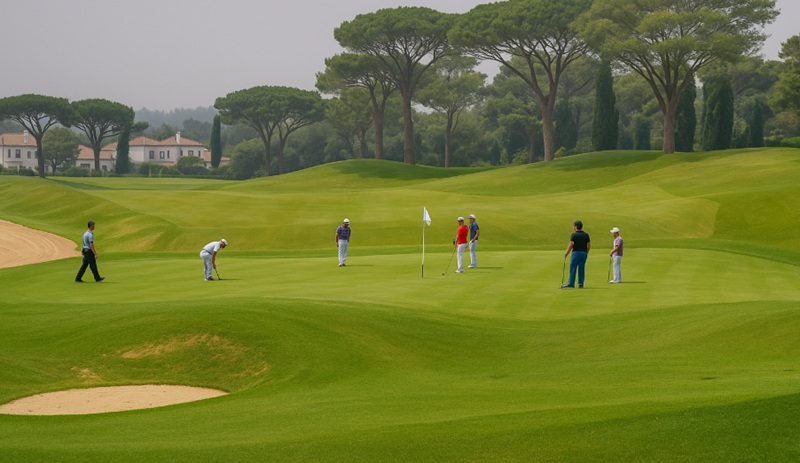 Golfers playing at the Quinta da Beloura Golf Course